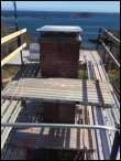 Byfield masonry repair on chimney